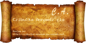 Czibulka Annamária névjegykártya