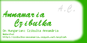 annamaria czibulka business card