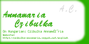 annamaria czibulka business card